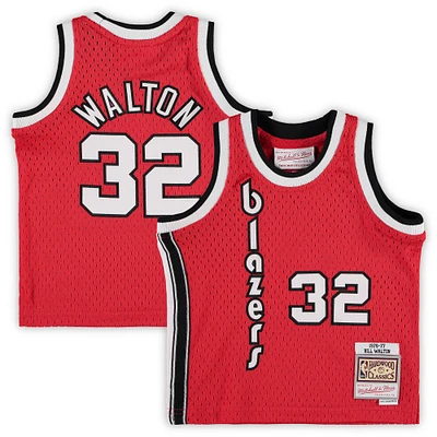 Infant Mitchell & Ness Bill Walton Red Portland Trail Blazers 1976/77 Hardwood Classics Retired Player Jersey