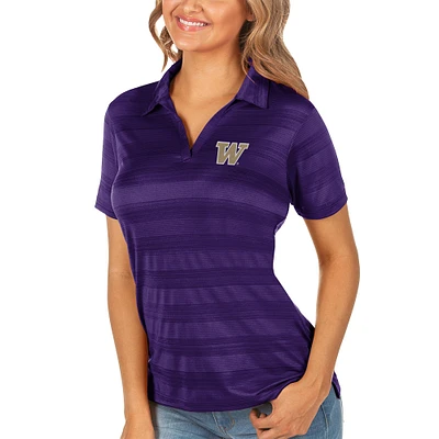 Women's Antigua Purple Washington Huskies Compass Polo