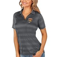 Women's Antigua Charcoal Florida Panthers Compass Polo