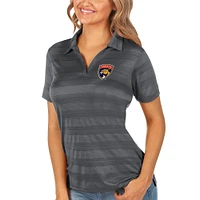 Women's Antigua Charcoal Florida Panthers Compass Polo