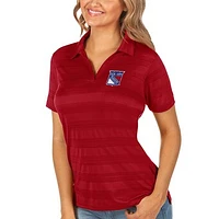 Women's Antigua Red New York Rangers Compass Polo