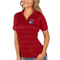 Women's Antigua Red New York Rangers Compass Polo