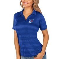 Women's Antigua Royal New York Rangers Compass Polo