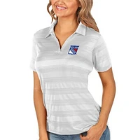 Women's Antigua White New York Rangers Compass Polo