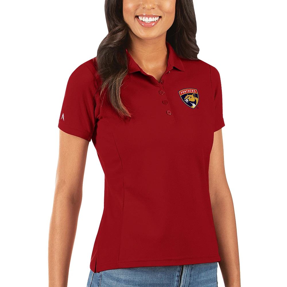 Women's Antigua Red Florida Panthers Legacy Pique Polo