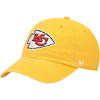 Men's '47 Gold Kansas City Chiefs Secondary Clean Up Adjustable Hat