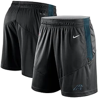 Men's Nike Black Carolina Panthers Sideline Performance Knit Shorts