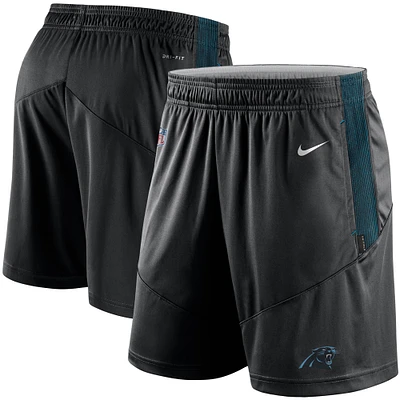 Men's Nike Black Carolina Panthers Sideline Performance Knit Shorts