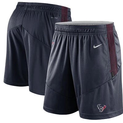 Men's Nike Navy Houston Texans Sideline Performance Knit Shorts