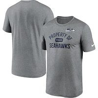 Men's Nike Heather Charcoal Seattle Seahawks Legend Property Of Performance T-Shirt