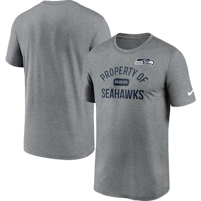 Men's Nike Heather Charcoal Seattle Seahawks Legend Property Of Performance T-Shirt