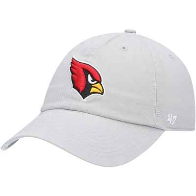 Men's '47 Gray Arizona Cardinals Clean Up Adjustable Hat