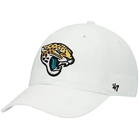 Men's '47 White Jacksonville Jaguars Logo Clean Up Adjustable Hat