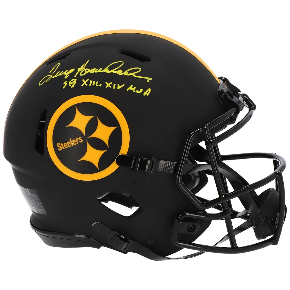 Terry Bradshaw Pittsburgh Steelers Autographed Riddell Eclipse Alternate Speed Authentic Helmet with "SB XIII & SB XIV MVP" Inscription