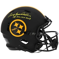 Terry Bradshaw Pittsburgh Steelers Autographed Riddell Eclipse Alternate Speed Authentic Helmet with "SB XIII & SB XIV MVP" Inscription