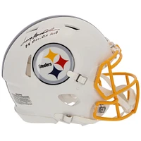 Terry Bradshaw Pittsburgh Steelers Autographed Riddell Flat White Alternate Speed Authentic Helmet with "SB XIII & SB XIV MVP" Inscription