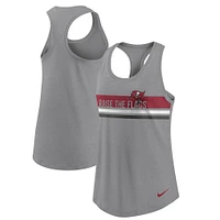 Women's Nike Heathered Charcoal Tampa Bay Buccaneers Scoop Neck Racerback Performance Tank Top