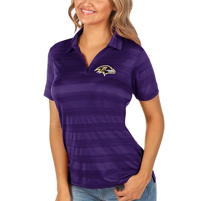 Women's Antigua Purple Baltimore Ravens Compass Polo