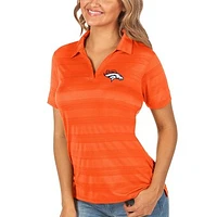 Women's Antigua Orange Denver Broncos Compass Polo