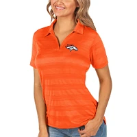 Women's Antigua Orange Denver Broncos Compass Polo
