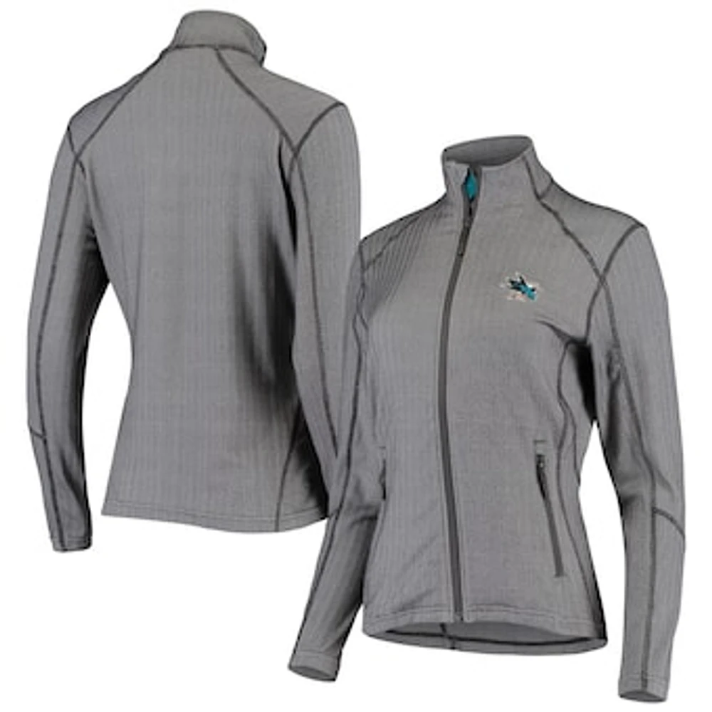 Women's Levelwear Gray San Jose Sharks Insigna Full-Zip Jacket