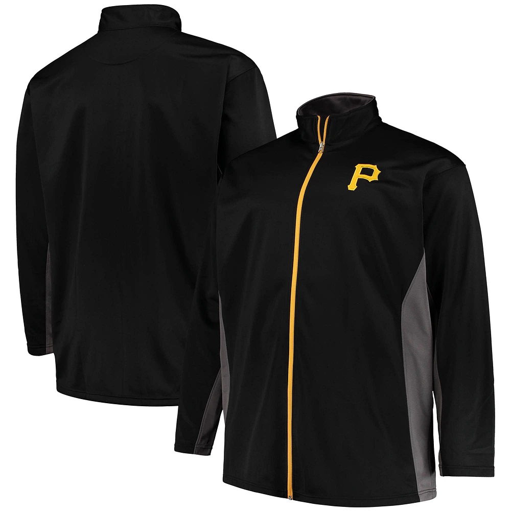 Men's Black Pittsburgh Pirates Big & Tall All-Star Full-Zip Track Jacket