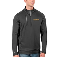 Men's Antigua Charcoal/Silver Washington Football Team Generation Quarter-Zip Pullover Jacket