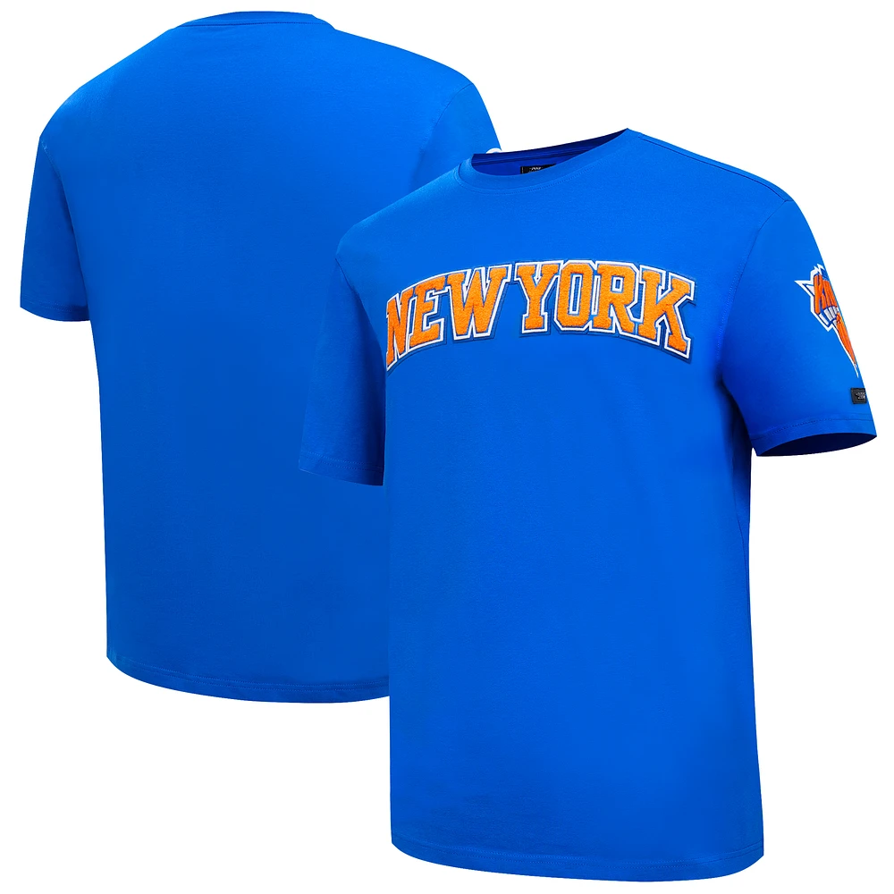 Men's Pro Standard Blue New York Knicks Chenille T-Shirt