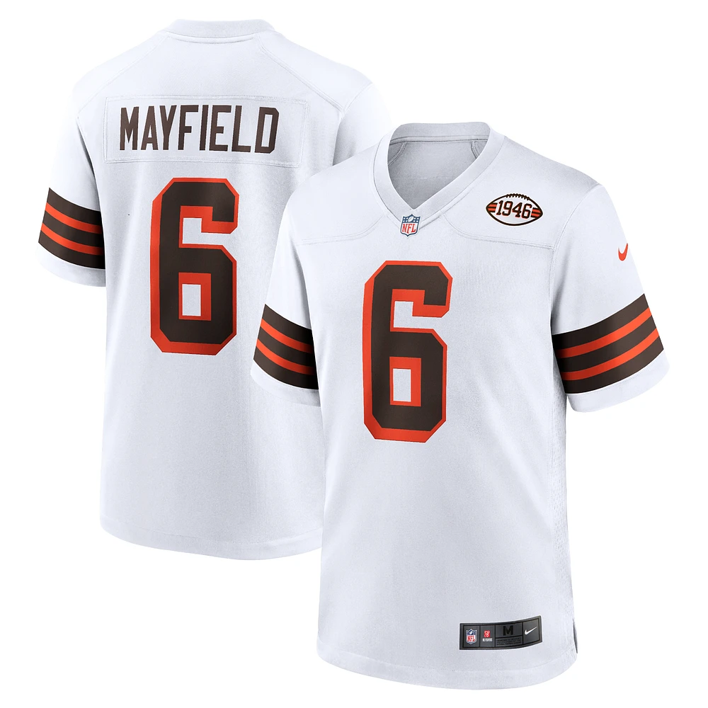 Men's Nike Baker Mayfield White Cleveland Browns 1946 Collection Alternate Game Jersey