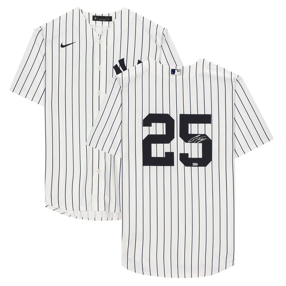 Gleyber Torres New York Yankees Autographed White Nike Replica Jersey