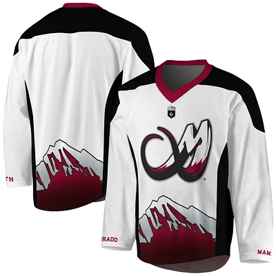 Men's White/Maroon Colorado Mammoth Replica Jersey