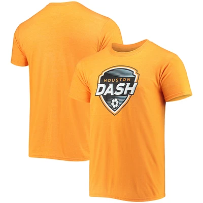 Men's Fanatics Orange Houston Dash Primary Team Logo Tri-Blend T-Shirt