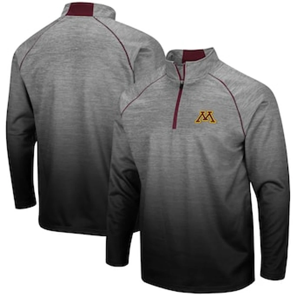 Men's Colosseum Heathered Gray Minnesota Golden Gophers Sitwell Raglan Quarter-Zip Jacket