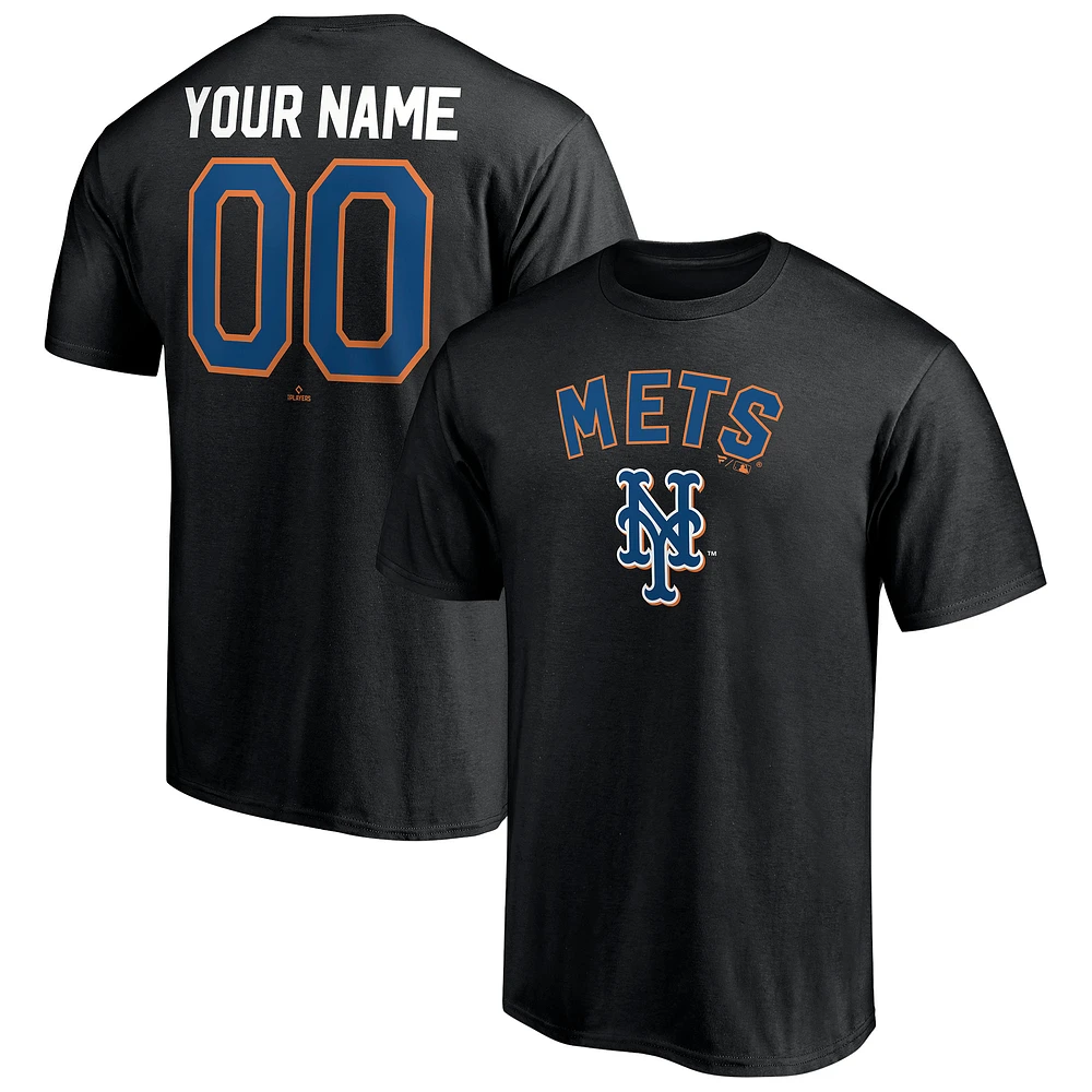 Men's Black New York Mets Cooperstown Winning Streak Alternate Personalized Name & Number T-Shirt