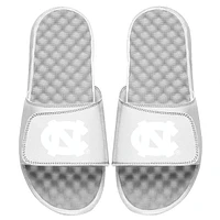 Men's ISlide White North Carolina Tar Heels Primary Tonal Logo Slide Sandals