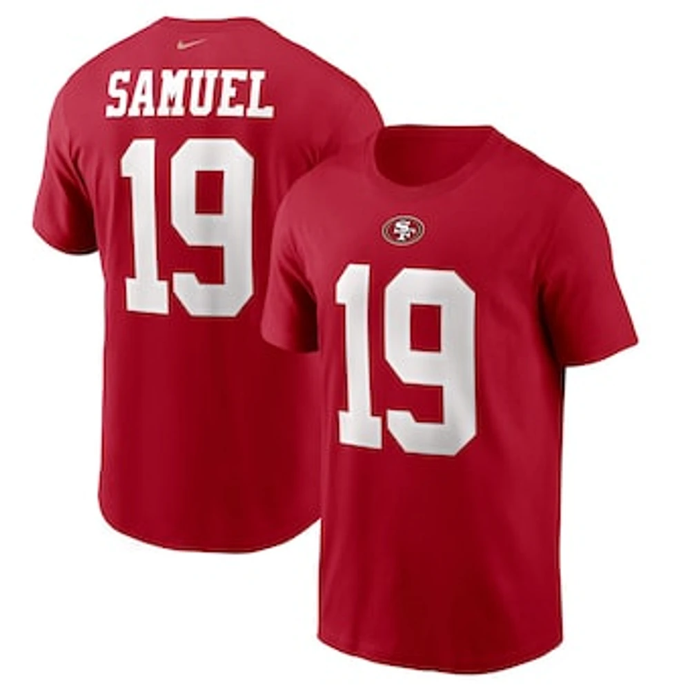 Men's Nike Deebo Samuel Scarlet San Francisco 49ers Player Name & Number T-Shirt