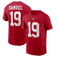 Men's Nike Deebo Samuel Scarlet San Francisco 49ers Player Name & Number T-Shirt