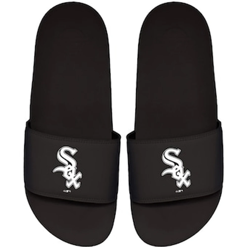 Men's ISlide Black Chicago White Sox Primary Motto Slide Sandals