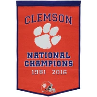 Clemson Tigers 23" x 33" 2x National Champions Dynasty Vertical Banner