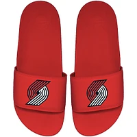 Youth ISlide Red Portland Trail Blazers Primary Motto Slide Sandals