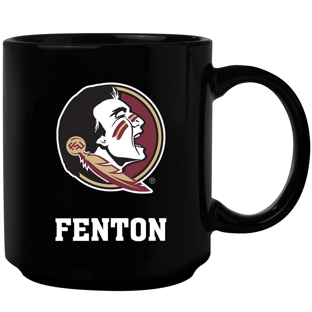 Black Florida State Seminoles 11oz. Personalized Mug
