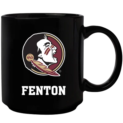 Black Florida State Seminoles 11oz. Personalized Mug