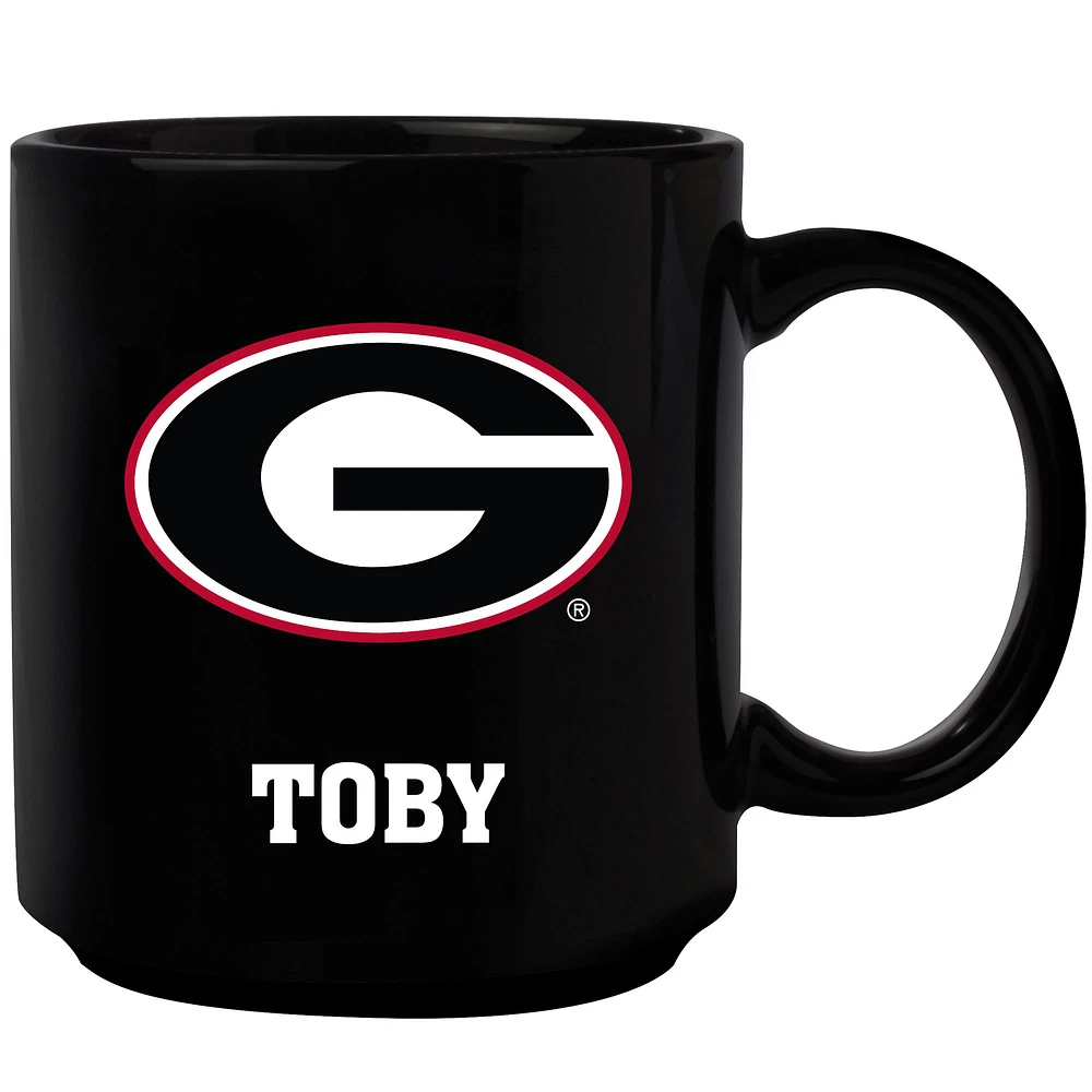 Black Georgia Bulldogs 11oz. Personalized Mug