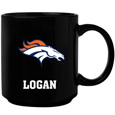 Black Denver Broncos 11oz. Personalized Mug