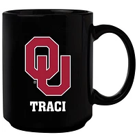 Black Oklahoma Sooners 15oz. Personalized Mug