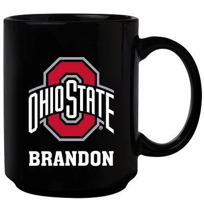 Black Ohio State Buckeyes 15oz. Personalized Mug