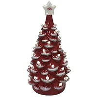 Cardinal/Black Arkansas Razorbacks 14'' Ceramic Tree