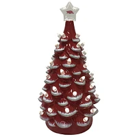 Cardinal/Black Arkansas Razorbacks 14'' Ceramic Tree