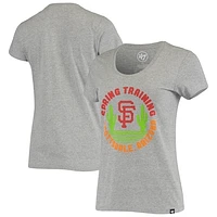 Women's '47 Heathered Gray San Francisco Giants Spring Training Cactus Circle Scoop Neck T-Shirt