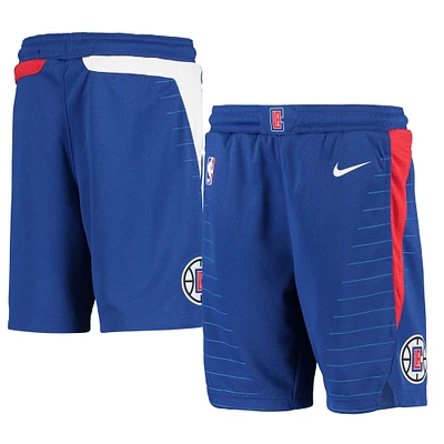 Youth Nike Royal LA Clippers 2020/21 Swingman Shorts - Icon Edition